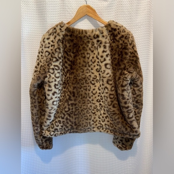 Women’s STUDIO 1886 cheetah print faux Fur zipped Jacket size medium (8-10) - Picture 13 of 14